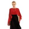 Soft Lightweight Chiffon Capes Shrug Ladies High Low Shawl Wedding Bridal Long Shawl and Wraps