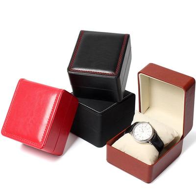 Boîte pour montre homme en cuir PU, boîte à bijoux pour une montre, boîte de rangement pour montre, boîte d'emballage minimaliste pour bijoux de montre mécanique, boîte cadeau
