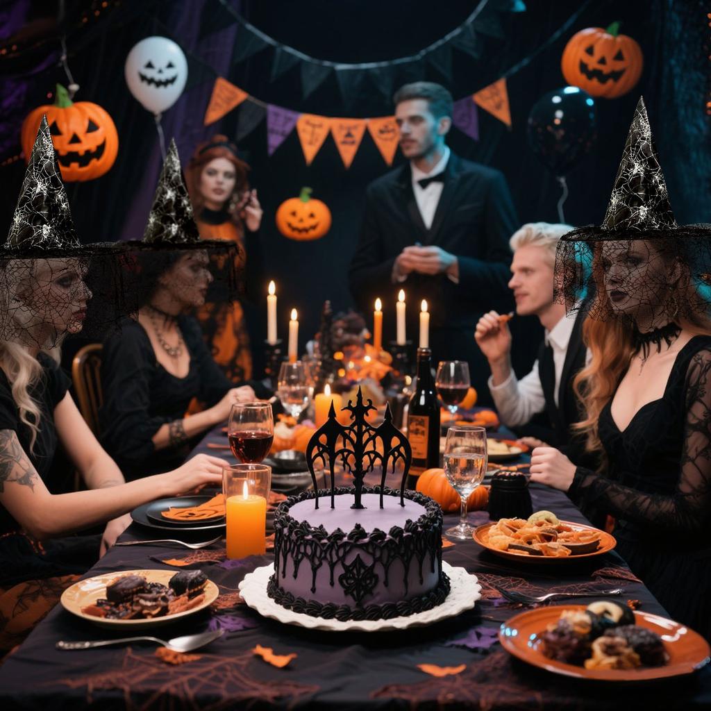 2pcs American Trends Halloween Witch Hat for Women Wizard Hat with mesh Cosplay Costume Accessory for Party