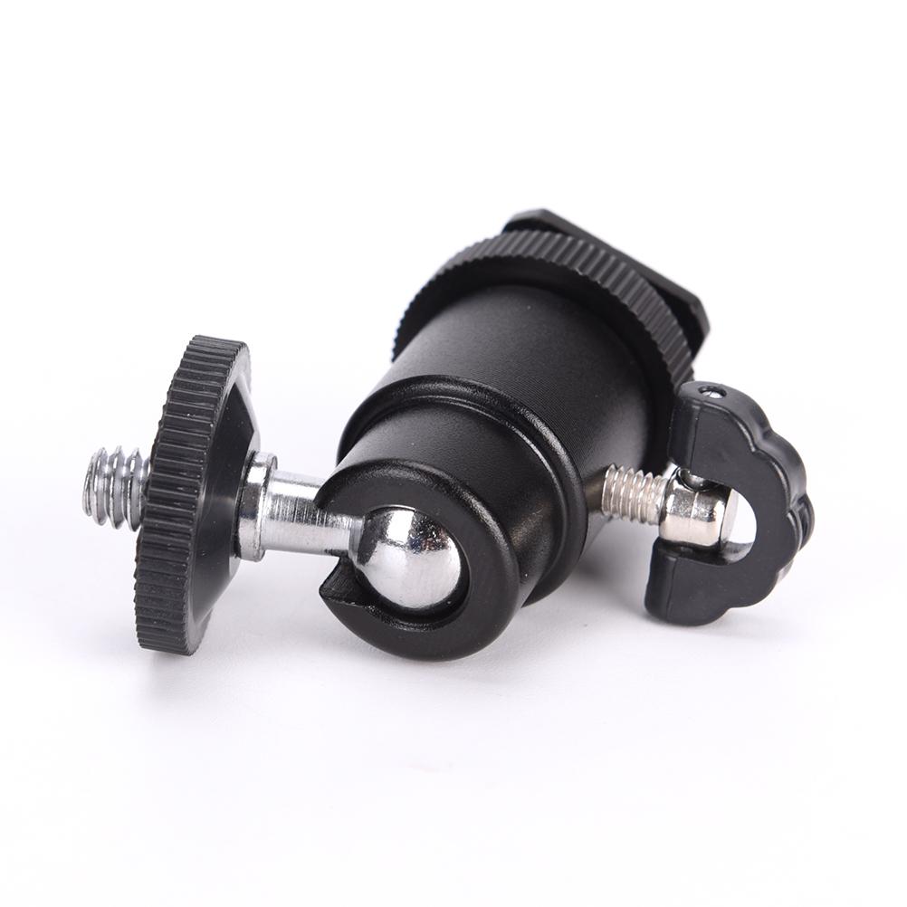 Wholesale 1/4" Black Ball Head Bracket/Holder/Mount For Camera Tripod Hot Shoe Adapter Portable
