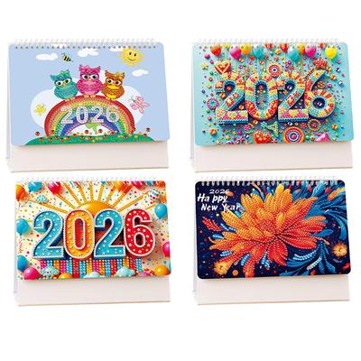 2026 Calendar DIY Diamond Painting Art Kit with Irregular Shaped Diamonds for Living Room Bedroom Office Desk Gift Giving