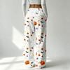 Damen Flanell Schlafanzughose für Halloween Gerade geschnitten Feiertags Loungewear Nachtwäsche