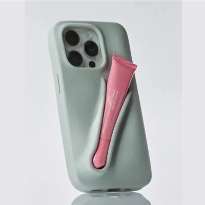 Autumn New Rho DIY Lip Stick Lipstick Silicone Cover for IPhone 16 15 14 13 12 11 Pro Max Plus Phone Holder Protection Cover