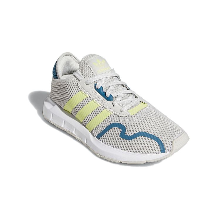Adidas Originals Swift Run X Mesh Durable Non-Slip Low-Top Kids Running Shoes Kids Running Shoes Gray Yellow Blue Q47119