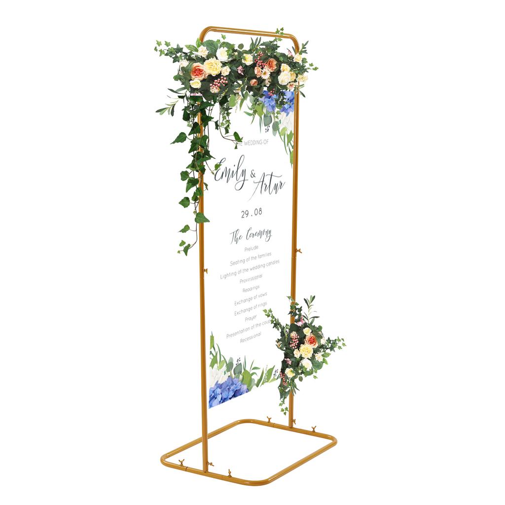 Wedding Easel Stand Metal Large Sign Stand Wedding Welcome Stand Floor Sign Holder Poster Ceremony Decorations 4.9 Feet