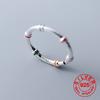 Xiaomi BF CLUB Silver Color Rings for Women Simple Geometric Handmade Irregular Retro Ring Gold Zircon Round Allergy For Birthday Gift
