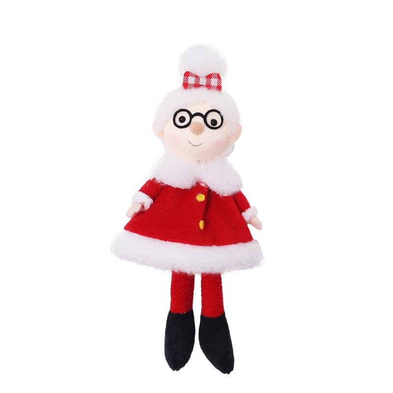 Boże Narodzenie Dekoracje Materiały Tkanina Pluszowa Lalka Mała Figurka Wisiorek Święty Mikołaj Elfy Choinka Prezent Noworoczny Wisząca Ozdoba
