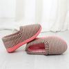 Women's Fashion Striped -Lined House Slippers, Warm Cozy Indoor Home Shoes