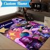 Custom Name Music Stars KPop Demon Rug for Living Room, Game Rooms, Office, Bedroom, Floor Mat Playful Design, fan gifts Christmas decor