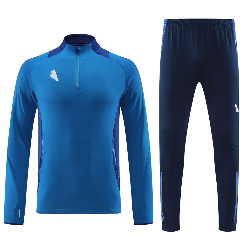Student Team Half Zipper Long Sleeve Suit Football Training Suit Club Quick Drying Football Jersey Breathable