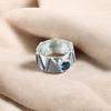 London Blue Topaz Gemstone 925 Sterling Silver Jewelry Handmade Wedding Ring RR-15-1