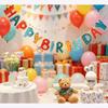 1PC Birthday Flag Raising Scene Decoration Boys and Girls Banners One Year Old Party Banners Background Walls Atmosphere Props
