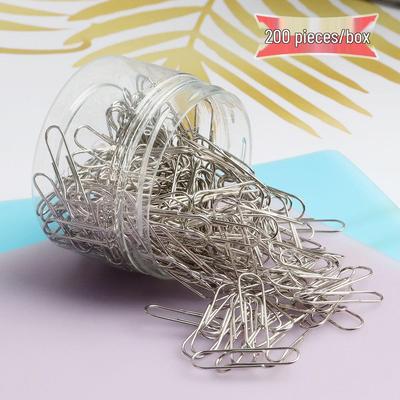 Trombones en Argent Nickelé, 28 mm, Pinces à Reliure Anti-Rouille, Marque-Pages Créatifs pour Bureau