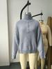 Autumn Winter Multi-Wear Half-Zip Knit Sweater with Zipper Collar for Women
