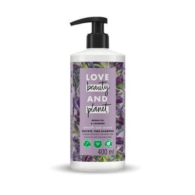 Love Beauty And Planet Argan Oil Lavender Sulfate-Free Smooth Serene Shampoo 400ml Pack