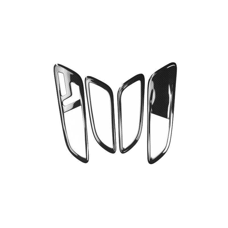 Interior Door Handle Frame Trim 4PCS For Benz B-Class 2012- ABS Carbon Fiber