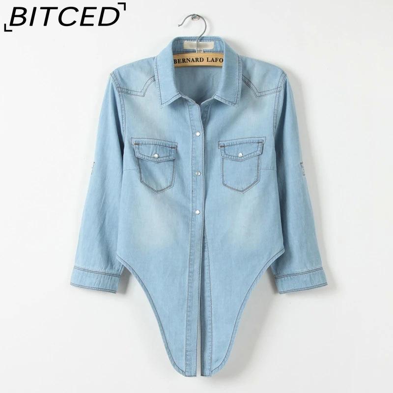 BITCED Tie-Knot Mid-Sleeve Short Cape Denim Shirt for Women Lightweight Short Jacket
