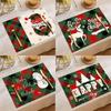 New Year Christmas Table Mat Print: Simple Home Tablecloth Placemat and Decoration