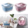 Home Collapsible Foot Spa Foot Soak Bath spa of tub Basin for Soaking Tired & Sore Feet Blue/Pink