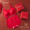 Year of the Rat Red Bridal Lingerie Set: Seamless Wire-Free Bra & Panty Gift Box