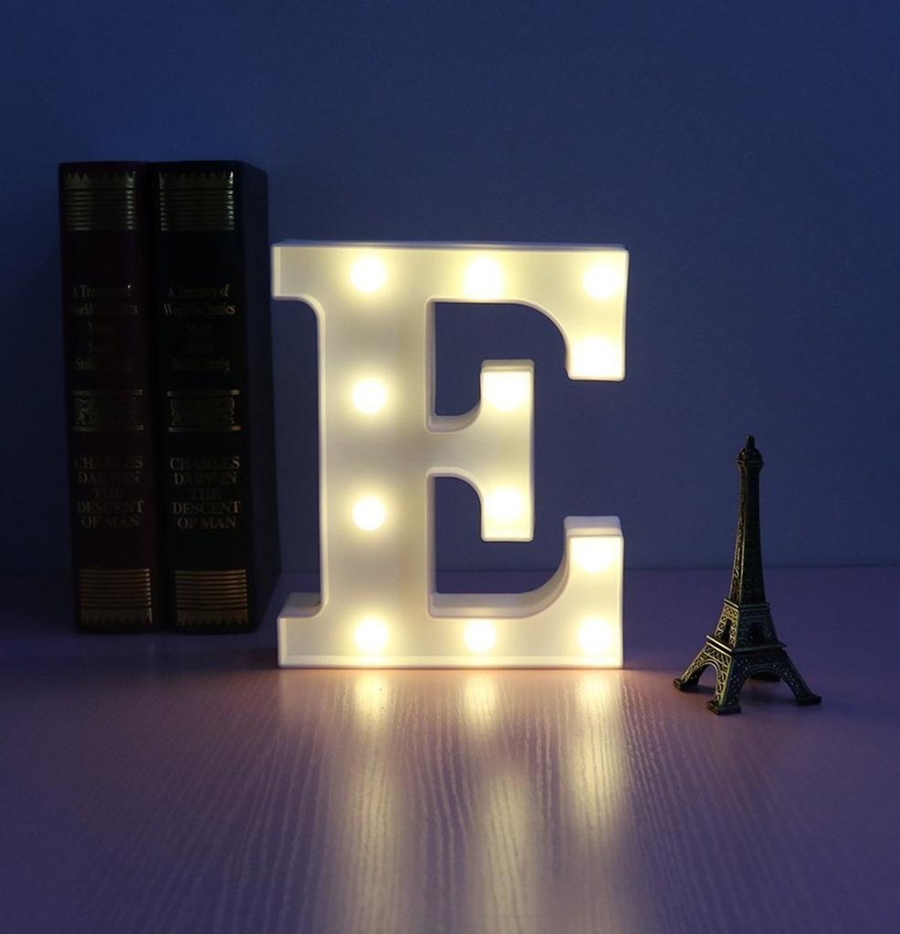 Wedding Decorative 26 Alphabet Name Letter LED Lights Luminous Number Lamp Romantic Theme Home Party Bedroom Decor Night Light