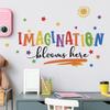 English Slogan Classroom Background Wall Beautification and Decoration Wall Stickers