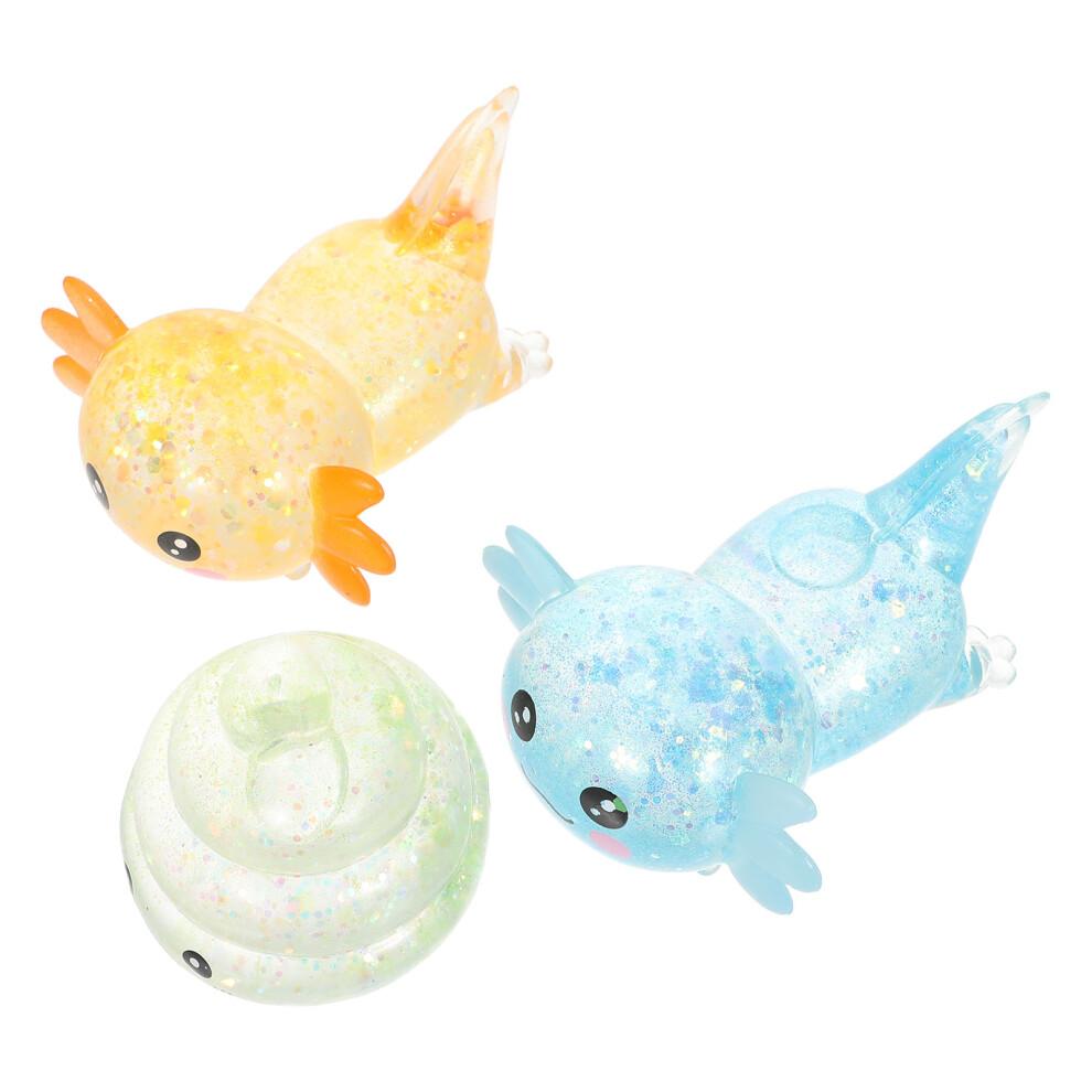 3Pcs Whimsical Axolotl Squeeze Toys Tpr Soft Stress Ball