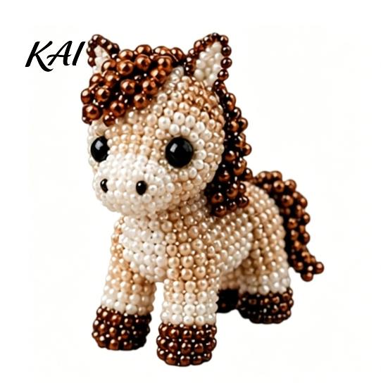 Animali con Perline in Piedi Kit per Creare Animali con Perline Fai da Te, Piccolo Set di Artigianato con Perline 3D, Carino Kit per Principianti Arte per Principianti Adolescenti Adulti Sollievo dallo Stress Decorazione