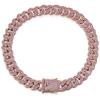 Pink Diamond Rhinestone Hip Hop Dog Collar Necklace, European American Style, Hot Selling.