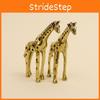 Solid Brass Giraffe Statue Desktop Decoration Vintage Animal Toys Figurines