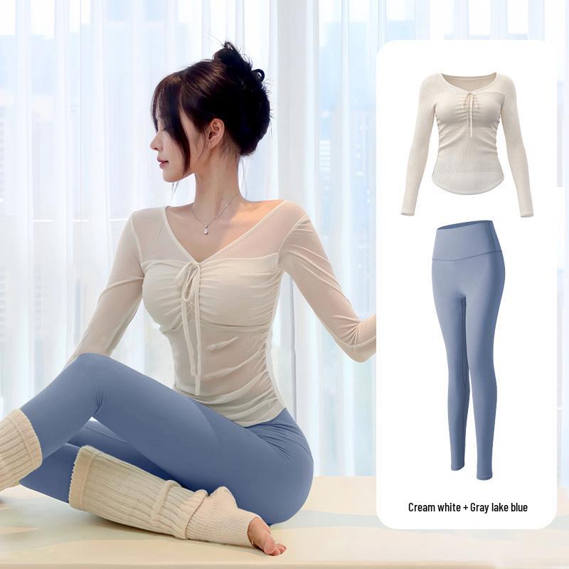 Elegant Women's Yoga Set: Outdoor-Pilates Ready, High-End Fitness Wear with Built-In Bra Pads
