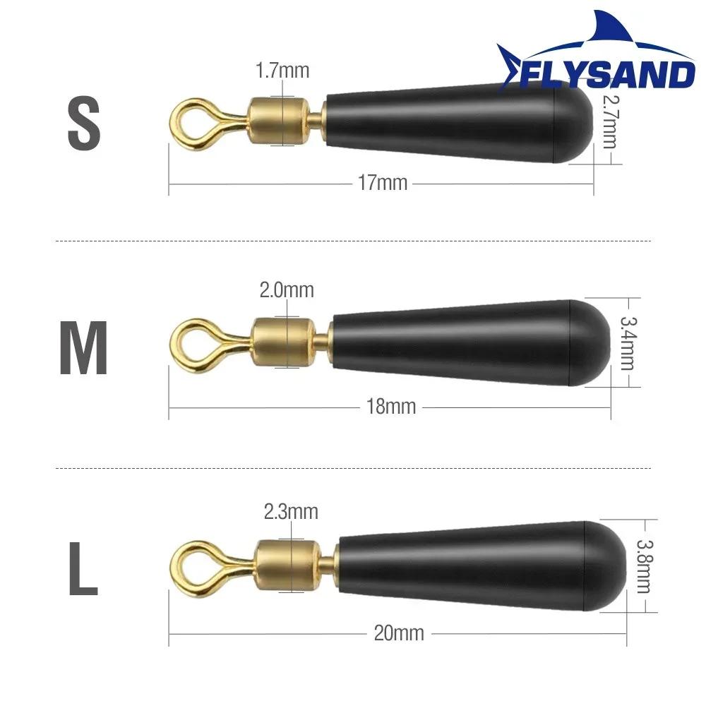 50pcs Drift Fishing Float Seats Copper Head Rubber Bobber Holder for LED Floats Anti-Tangle Rotating Buoy Seat