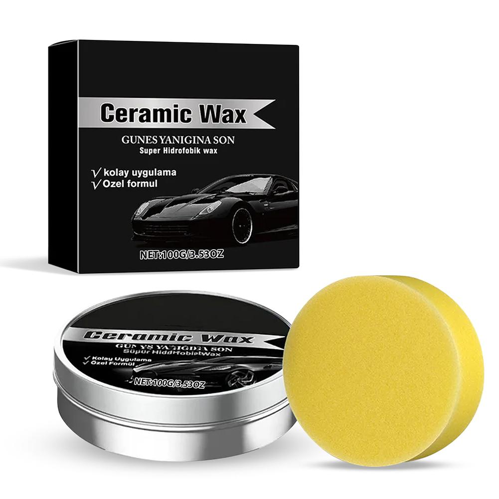 100g Black Car Wax Crystal Electroplating, Waterproof And Hydrophobic Coating, Enhances Gloss And Protection Car Polish set