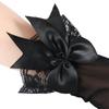 Women Short Weddings Parties Cosplay Accessories Large Bownot Mesh Gloves Lace Gloves Bride Mittens