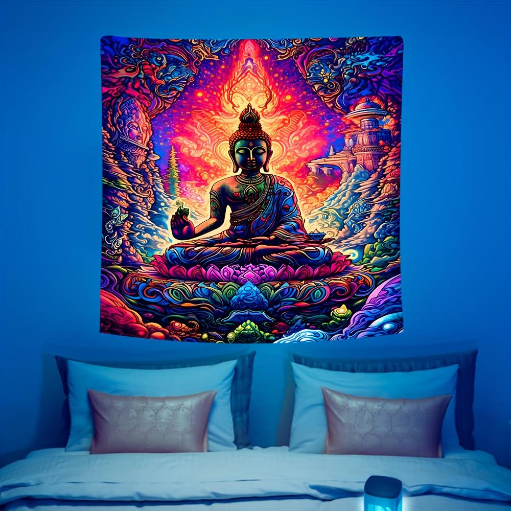 

VIKAMA Chinese Buddhist Tapestry Living Room Meditation Room Meditation Space Wall Decoration Tapestry Home Decoration 74x94cm(29x37in)