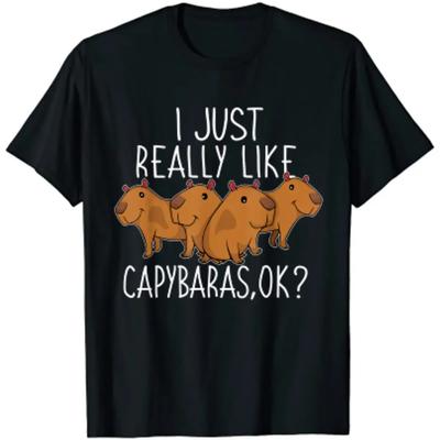 Iubitor de Capibara Tricou Drăguț cu Capibara pentru Femei Bărbați Iubitori de Animale Haine pentru Bărbați Tricou Vintage Tricouri Grafice Bumbac Casual