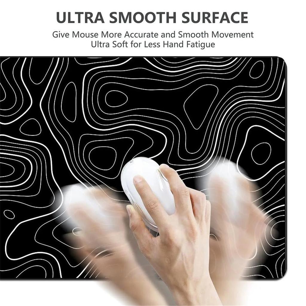 Fluid Pad Contour Computer Desk Pad Rubber Non Slip Line Pad