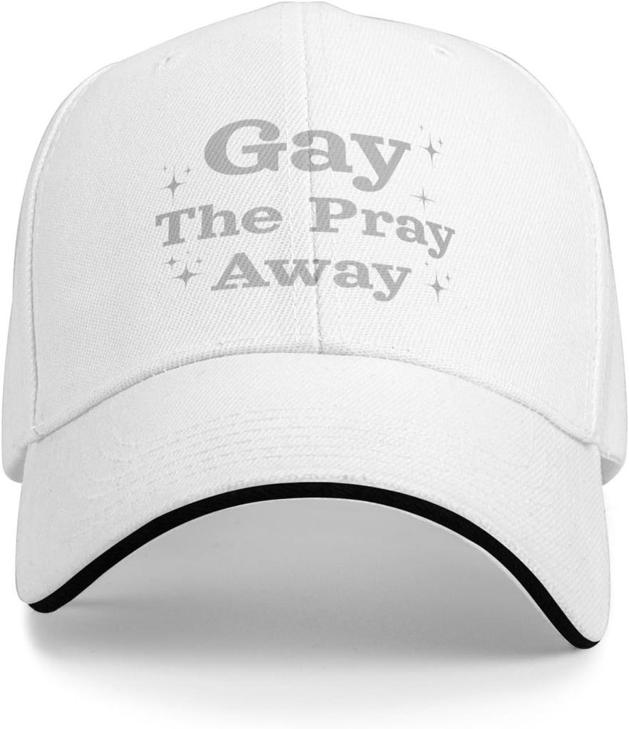 Gay The Pray Away Trucker-Kappe Verstellbare Polyester-Baseballkappe Lässige Kopfbedeckung für Erwachsene