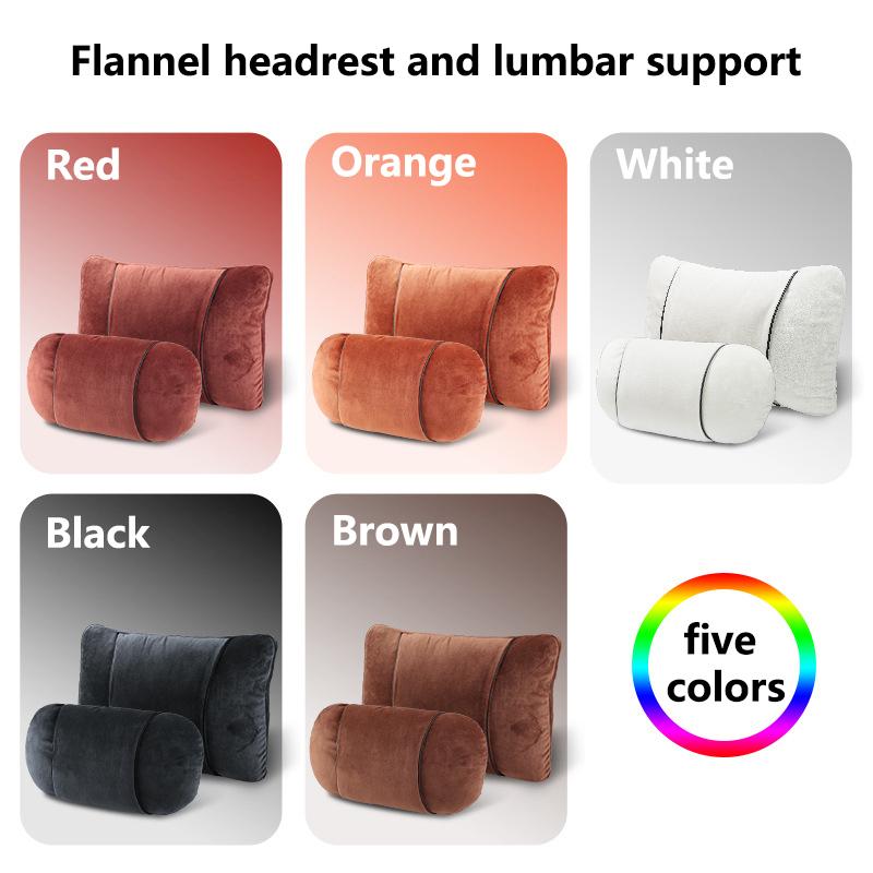 High-End S-Class Neck Support Pillow Flannel Winter Car Seat Cushion for Comfortable Travel Seat Accessories
