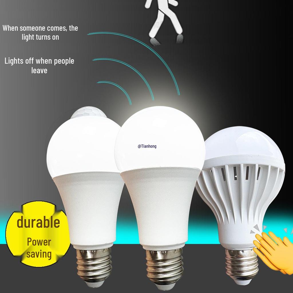 Voice-Activated Motion Sensor Light Bulb for Stairs and Hallways