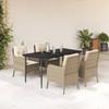 VidaXL Garden Dining Set with Cushions 5 Pcs, Patio Chairs and Table, Terrace Furniture, Modern, Beige 3211965