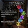 Owl Solar Wind Chimes Lamp Outdoor LED Multicolor Waterproof Light Switch Gently Romantic Gifts for Thanksgiving Home Party Garden Hanging Decor
