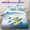 IFK Göteborg football Pattern Bedding,Quilt Set Quilt Cover Pillowcase Home Birthday Gift (1*duvet cover+2*pillowcase,without core)