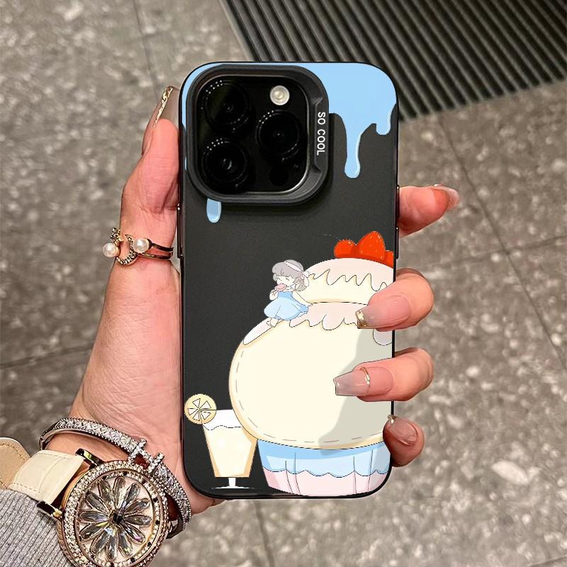 

Ice Cream Girl for IPhone 16 Phone Case for IPhone15promax Premium 14 Silicone 13 Soft 12 For Apple 6