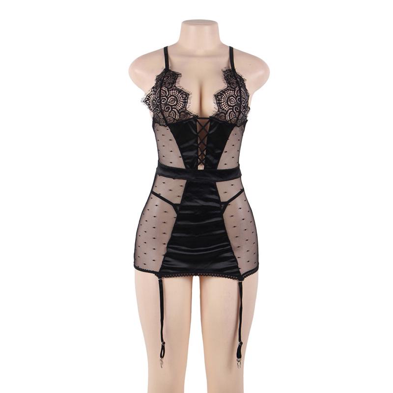 Lace Nightgown Suspender Lingerie - European & American Style Pajamas