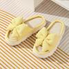 Women's Fashionable Black Bow Slippers with Thick Soles - Comfortable Indoor/outdoor Shoes for All Seasons, Sandals for All Seasons