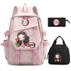 Ghost Extermination Surrounding Animation Schoolbag Trend Primary And Secondary School Students Leisure Backpack College Meal Bag Pencil Bag Set