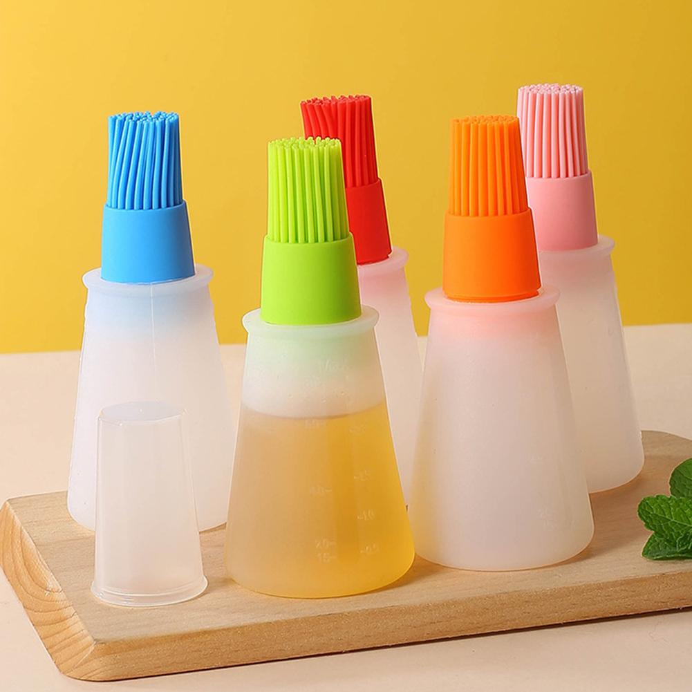 BBQ/Pastry Basting Brush BBQ Basting Brush Dispenser Oil/Honey/Sauce Bottle Brush for BBQ Grill Barbecue Baking Kitchen Cooking