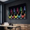 Modern Bar Restaurant Wall Art Mural Colorful Champagne Posters and Prints Champagne Luxury Splash Canvas Painting Home Decor