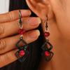 Bat And Spiders Dangle Earrings Gothic Jewelry Alloy For Women Halloween Party Outfits